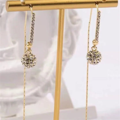 Women's Fashionable  Danburite Ball Pendant  Earrings